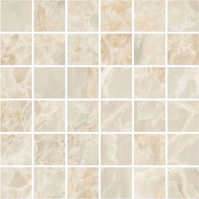 Керамогранит VITRA MARBLE-X R9 Ректификат Мозаика Скайрос Кремовый Лаппато 5x5 K9498808LPR1VTE0